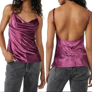 Intimately Free People All Night Velvet Tunic Small Color: Fig Jam (Purple) | S